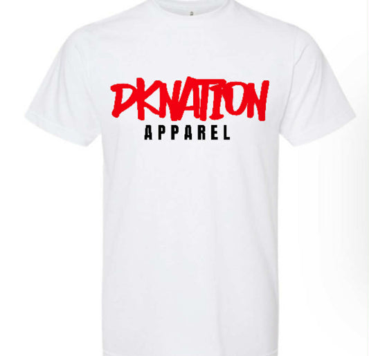 White T Shirt Red Graffiti